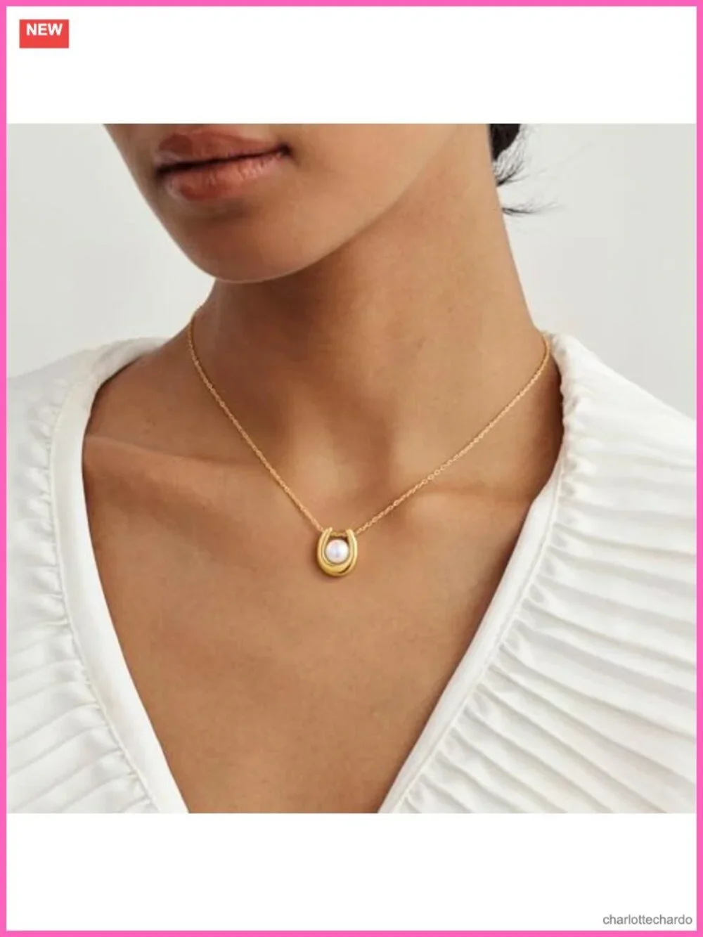 14k Gold Plated Heart Pendant Necklace Adjustable Dainty Charm Jewelry